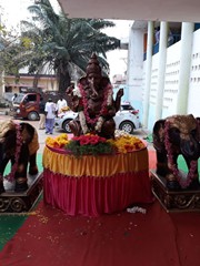 Venkateswara Namam Wedding Stage & Airavath Pillars